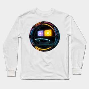 blacky colored Artificial face Long Sleeve T-Shirt